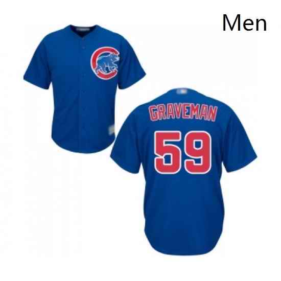 Mens Chicago Cubs 59 Kendall Graveman Replica Royal Blue Alternate Cool Base Baseball Jersey